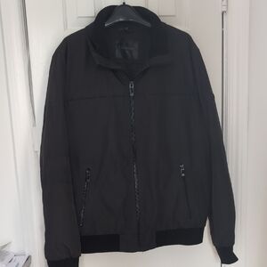 Calvin Klein Black Jacket with Ribbed Cuffs